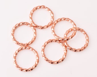 16 Gauge Antique Copper Jump Rings - 10mm OD, Saw-Cut, 100 Pack (1 Oz), Made In USA