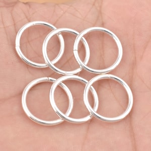 Silver Saw Cut Large Jump Rings 18mm - 8pc, Silver Plated Jump Rings, Open Jump Rings For Jewelry Making
