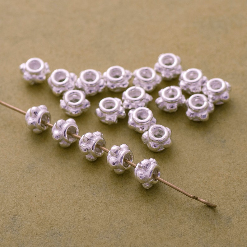 Spacer Beads 20pc-6mm Bali Silver Beads Jewelry Making Silver Plated Bali Spacers Beads