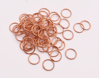 10mm - 64pc Copper Plated Close Jump Rings, Copper Plated Close Jump Rings For Jewelry Making, O Rings, Metal Jump Rings 20 Gauge