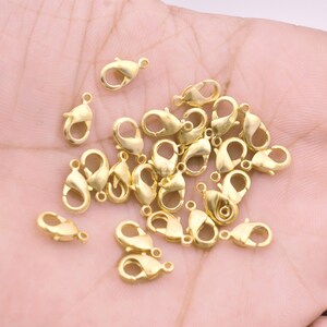 25Pcs-10mm Real Gold Plated Lobster Clasps For Jewelry Making, Clasps