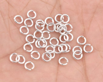 Versilberte Biegeringe 5 mm - Handgefertigtes Schmuckzubehör, 19 Gauge (141 Stück)