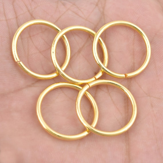 Gold Plated Open Round Jump Rings