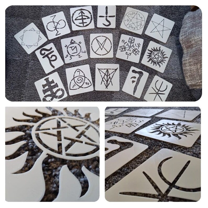 Supernatural inspired sigil stencils | Etsy