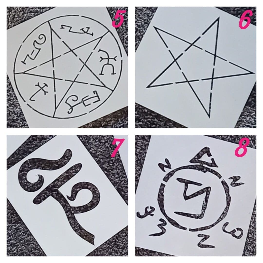 Supernatural inspired sigil stencils | Etsy
