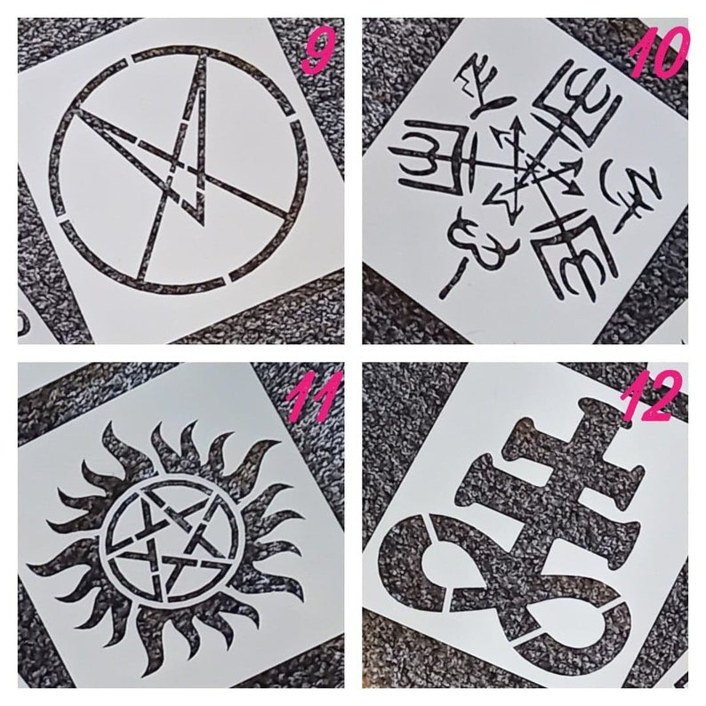Supernatural inspired sigil stencils | Etsy