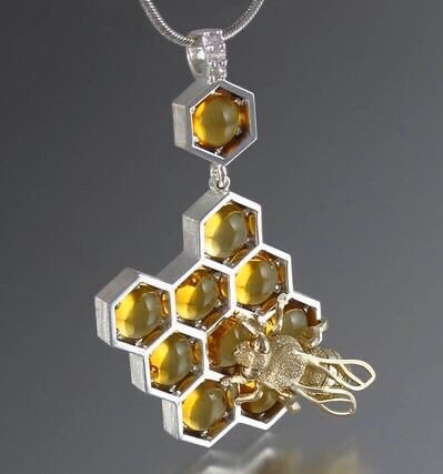 Honeycomb online pendant necklace