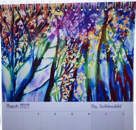 2022 A5 Desk Or A4 Wall Art Calendar Spiral Bound Jan To Dec Etsy UK
