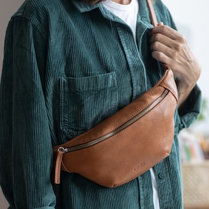 Leder-Bauchtasche – Umhängetasche für Damen – Handgemachte Bauchtasche