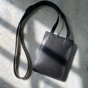 Full grain leather bag. Mini shoulder bag. Crossbody leather bag. Leather purse.