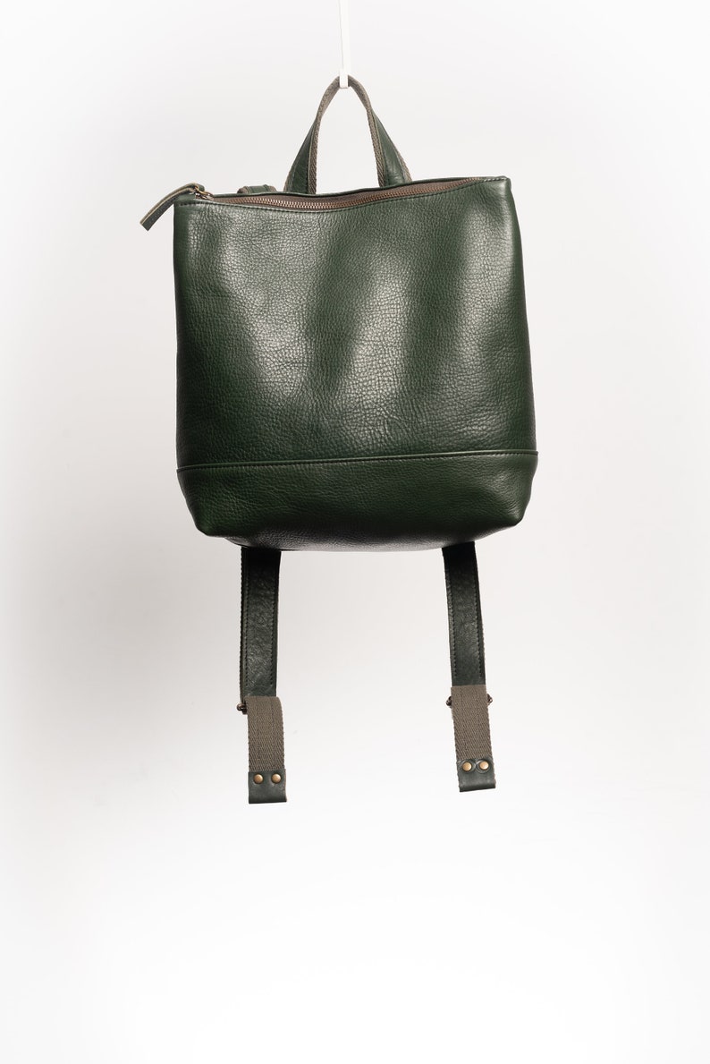 Full grain leather backpack. Top grain leather. Vegetable tanned leather.