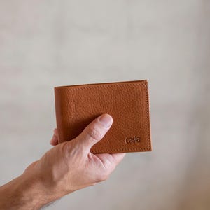Bifold leather wallet for men - Father Day leather wallet gift - Slim wallet - Mens wallet - Wallets for men - Gift for him