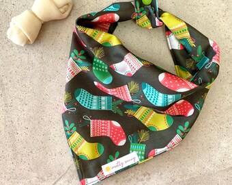 Christmas Stocking Dog Bandana, Christmas Stockings, Christmas Dog Bandana, Holiday Dog Bandana, Festive Dog Bandana, Dog Christmas Present