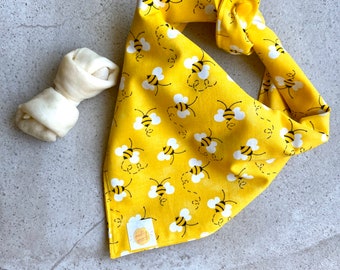 Dog Gift Spring Over The Collar Snap On Cat Bandana Bumblebee Dog Bandana Bees