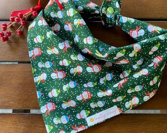 Snowman Dog Bandana, Winter Dog Bandana, Holiday Dog Bandana, Christmas Dog, Winter Dog, Christmas Present for Dogs, Pet Gift, Snowman