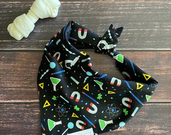 Science Dog Bandana, Chemistry Dog Bandana, Science Themed Gift, Chemistry Themed Gift, Periodic Table, Science, Chemistry, Magnets, School