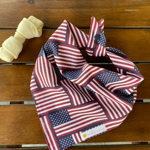 Patriotic Dog Bandana, Flag Dog Bandana, USA Dog Bandana, American Flag Dog Bandana, American Flag, Independence Day, Fourth of July, USA