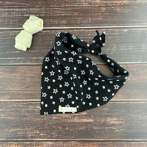Black and White Star Dog Bandana, Star Dog Bandana, Black Dog Bandana, Star Lovers, Star Themed Gift, Space Dog Bandana, Halloween Bandana
