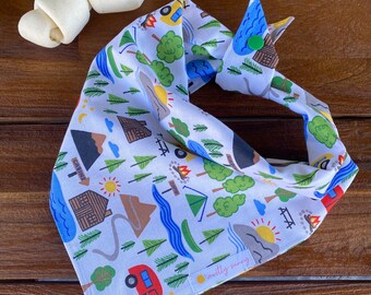 Camping Dog Bandana, Camper Dog Bandana, Summer Dog Bandana, Camping Gift, Campers, Cute Dog Bandana, Fun Dog Bandana, Camping and Vacations