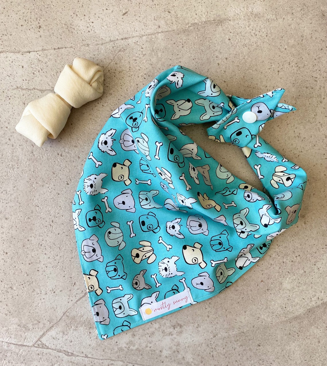 Blue Dog Bandana Cute Dog Bandana Fun Dog Bandana Bandana Etsy