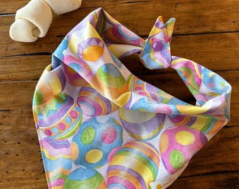 Easter Dog Bandana, Easter Egg Dog Bandana, Spring Dog Bandana, Easter Bunny, Easter Eggs, Cute Easter Dog Bandana, Colored Eggs, Dyed Eggs