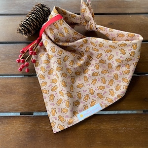 Christmas Dog Bandana, Holiday Dog Bandana, Gingerbread Man Dog Bandana, Gingerbread Men, Christmas Cookies, Christmas Party, Gingerbread