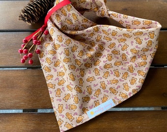 Christmas Dog Bandana, Holiday Dog Bandana, Gingerbread Man Dog Bandana, Gingerbread Men, Christmas Cookies, Christmas Party, Gingerbread