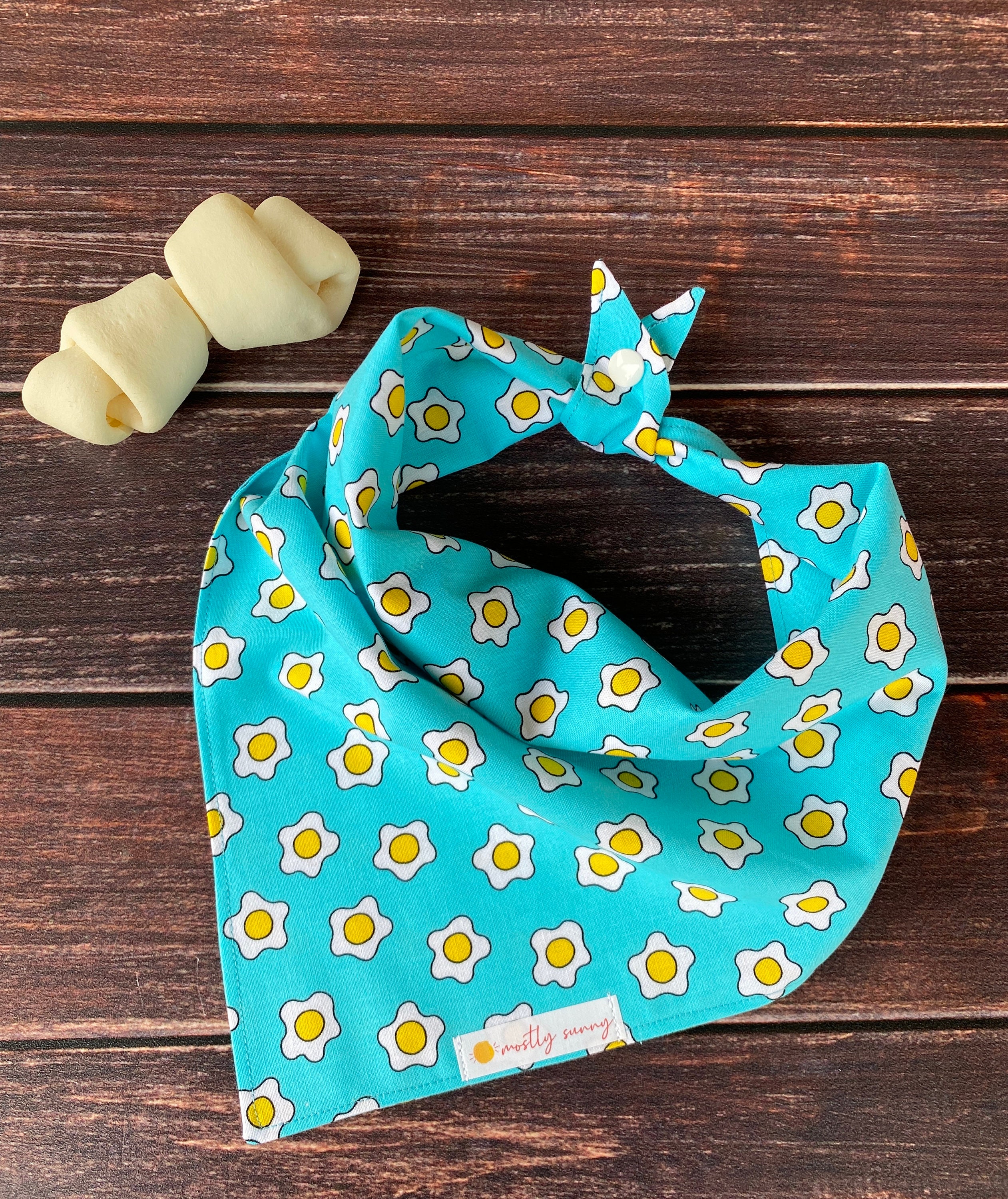 Egg Dog Bandana, Daisy Fried Sunny Side Up Cute Fun Eggs, Over Easy