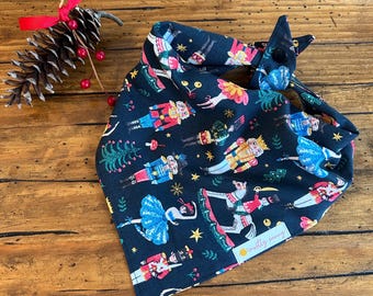 Christmas Dog Bandana, Holiday Dog Bandana, Nutcracker Dog Bandana, Nutcrackers, Christmas Dog, Cute Christmas Bandana, Ballerina, Theater