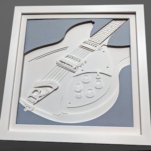 Rickenbacker Guitar 3d Layered Card Picture