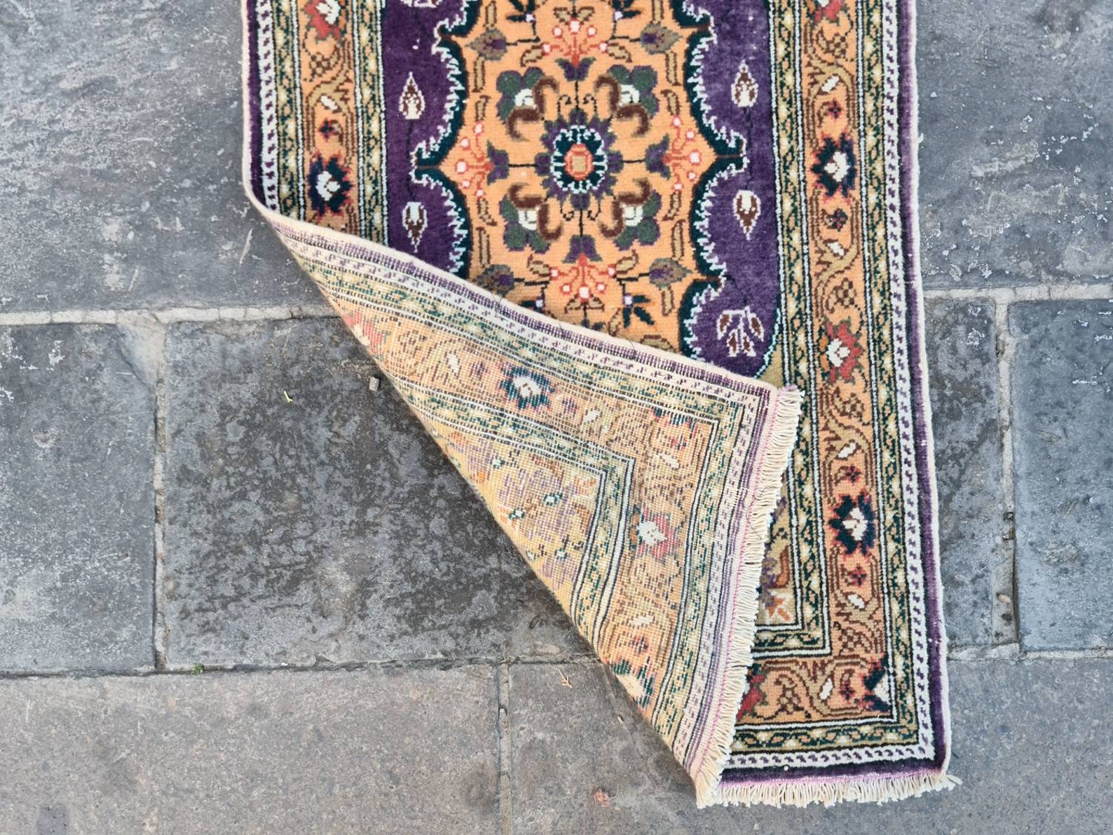 Small Bathroom Rug Purple Oushak Rug Turkish Rug 2x3 Art Etsy