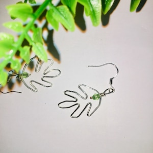 Nature inspired Sterling Silver abstract sculpted Royal Oak leaf  earrings with sterling silver hook