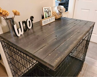 wood dog crate furniture