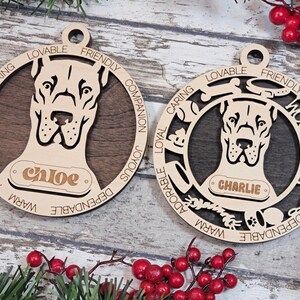 Duitse Dog Ornament, gepersonaliseerde huisdier ornament, hond ornament, aangepast huisdier ornament, puppy kerst ornament, hond ornament voor boom
