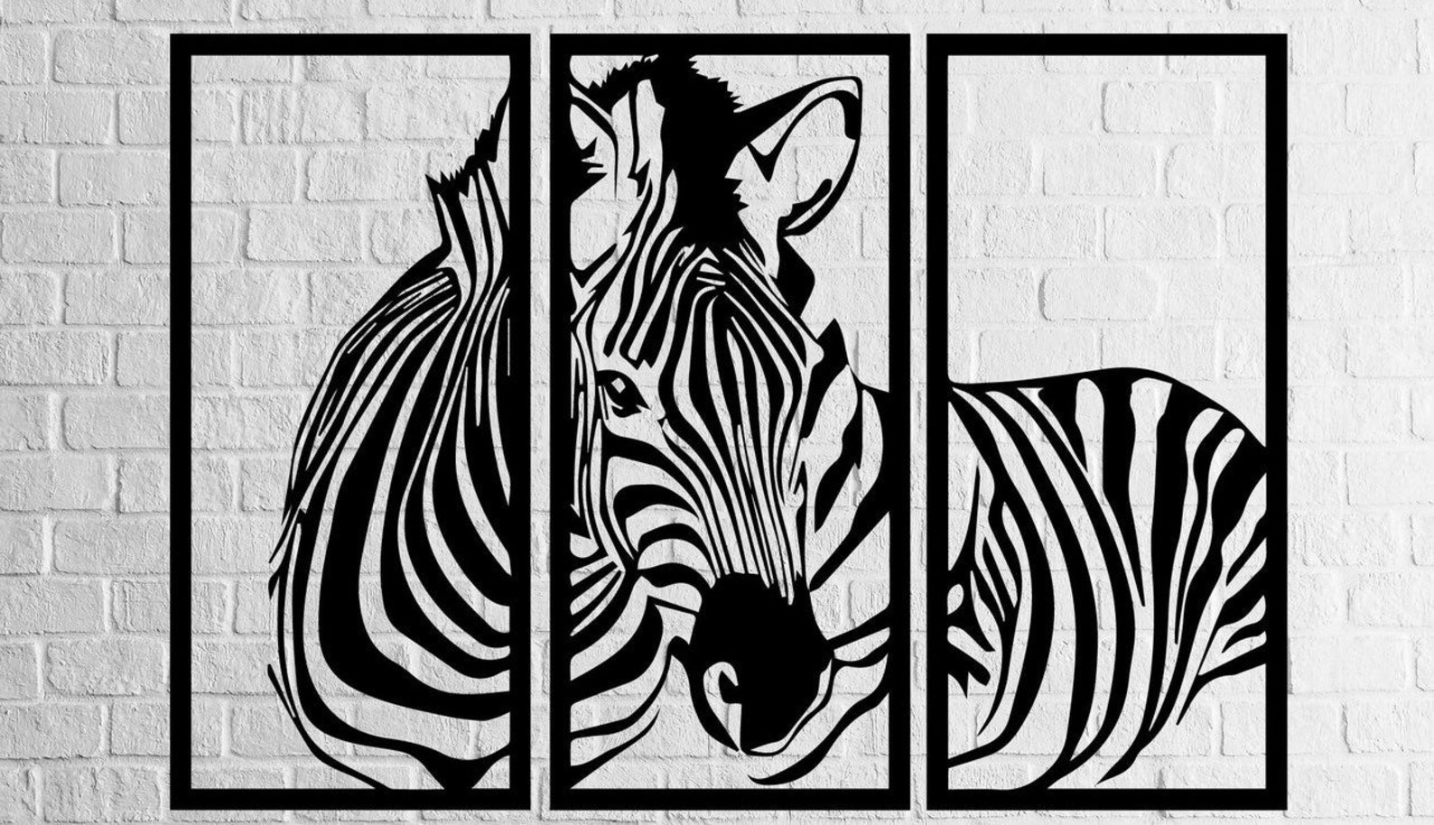 Zebra Metal Wall Art Safari Wall Decor Wall Art Panel Metal Etsy