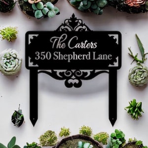 Address  Yard Sign, Front Door  Stake, Yard Sign, Gift for Family, Closing Gifts, Housewarming Gift,  Yard Sign, Address Sign Gift