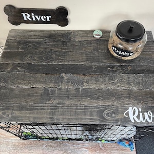 Dog Kennel Wood Table Top Dog Kennel Cover Farmhouse Dog Kennel Top Dog Crate top Dog Crate Table Crate Cover Dog Kennel Furniture