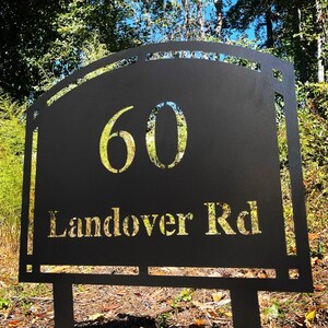 Address Yard Sign: Metal House Number Stake, Closing Gift