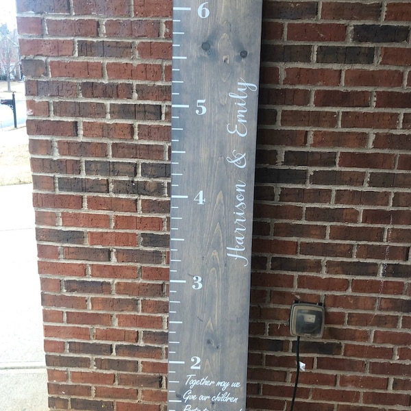 Giant Personalized Measuring Stick Growth Chart, Wooden Growth Chart, Family Growth Chart, Giant Ruler, Children’s Wooden Growth Chart