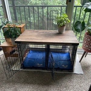 Dog Kennel Wood Table Top, Dog Kennel Cover, Dog Kennel Topper, Dog Crate top, Dog Crate Table, Crate Cover, Dog Kennel Furniture