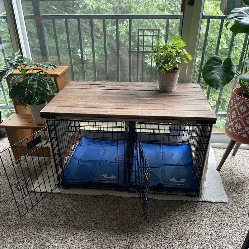 Image showcasing Dog Crate Topper - Etsy