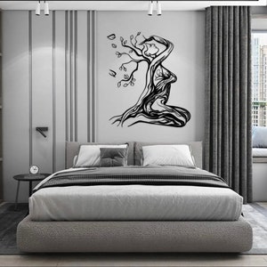 Mother Nature Wall Art: Metal & Wood Female Figure Decor