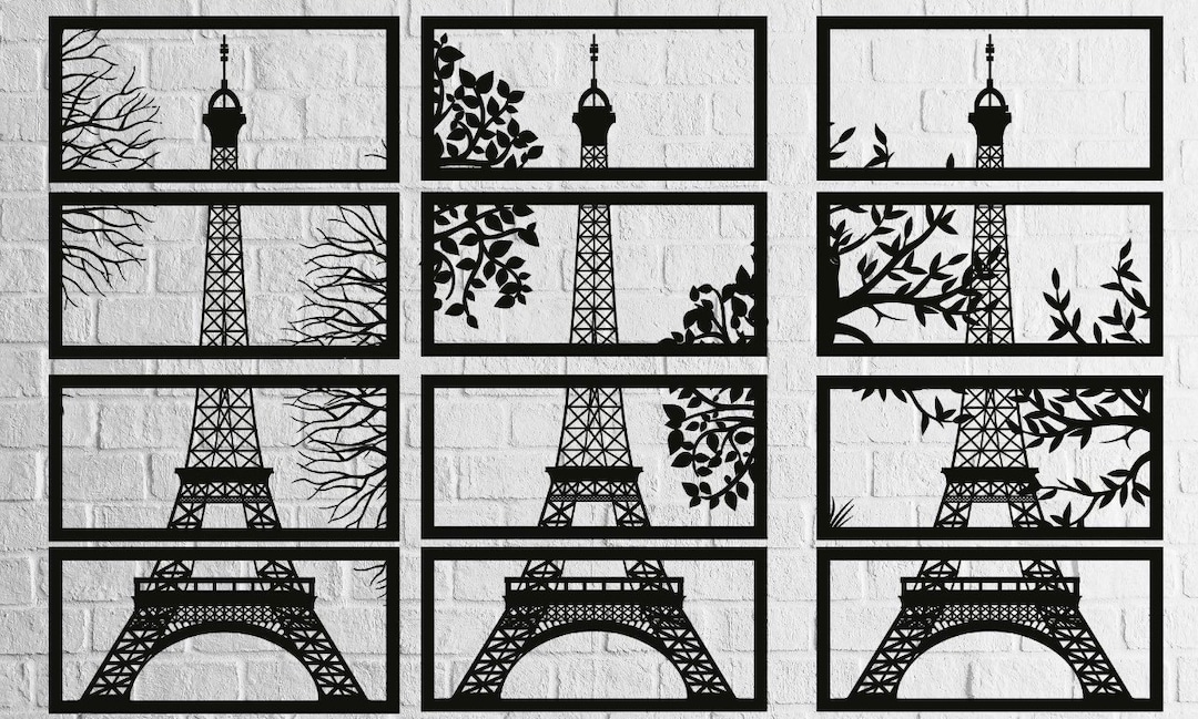 Paris Metal Wall Art, Eiffel Tower Wall Decor, Metal Wall Art, Panel