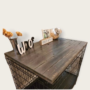Dog Kennel Wood Table Top, Kennel Topper, Dog Crate Top, Pet Supplies, Pet Furniture, Home Decor, Pet decor, Christmas Gift, Pet Gift