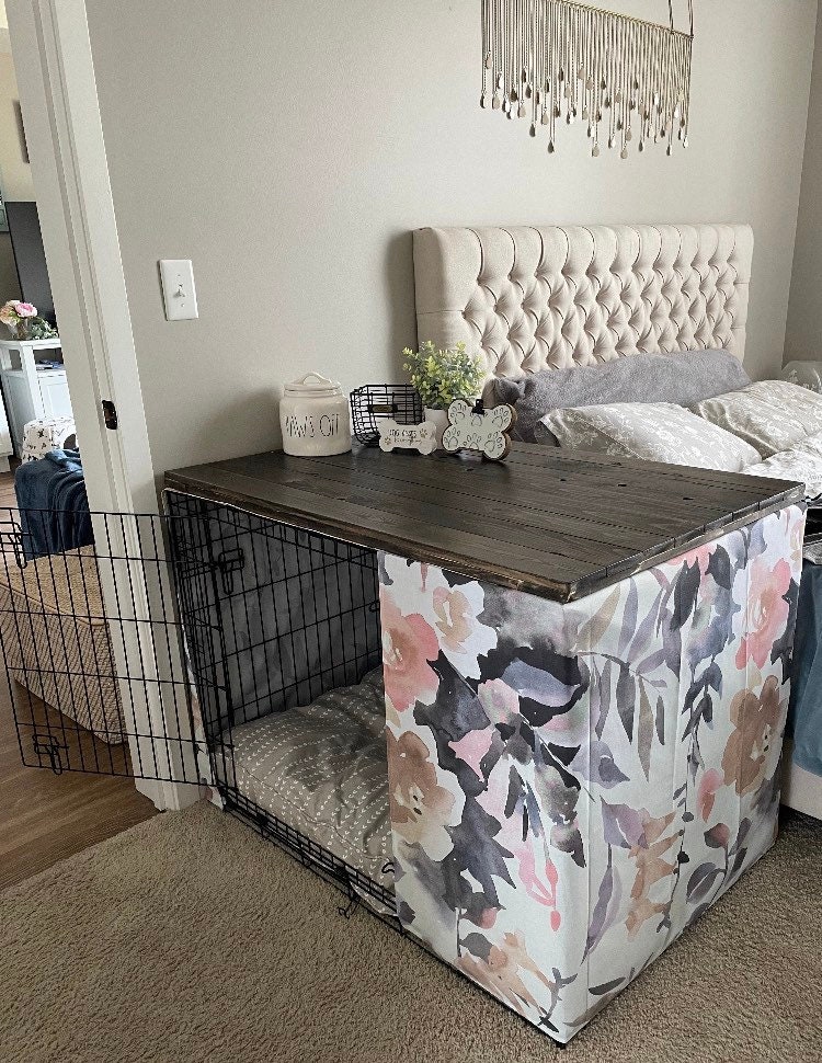 Dog Kennel Wood Table Top Dog Kennel Cover Farmhouse Dog Etsy
