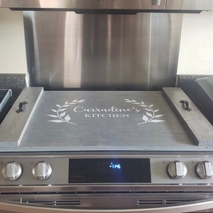 Planche de nouilles - Couvercle de cuisinière en bois-couverture de cuisinière électrique-décoration de cuisine-couverture de table de cuisson en bois-couverture de cuisinière rustique READY TO SHIP cadeau