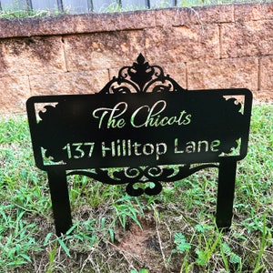 Custom  Yard Sign Stake | Personalized Address Sign | Front Door  Stake | Unique Housewarming & Closing Gift Gift
