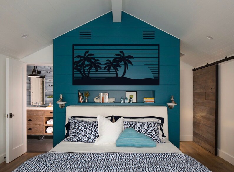 Beach House Wall Decor Wooden Wall Art Metal Beach Art Etsy