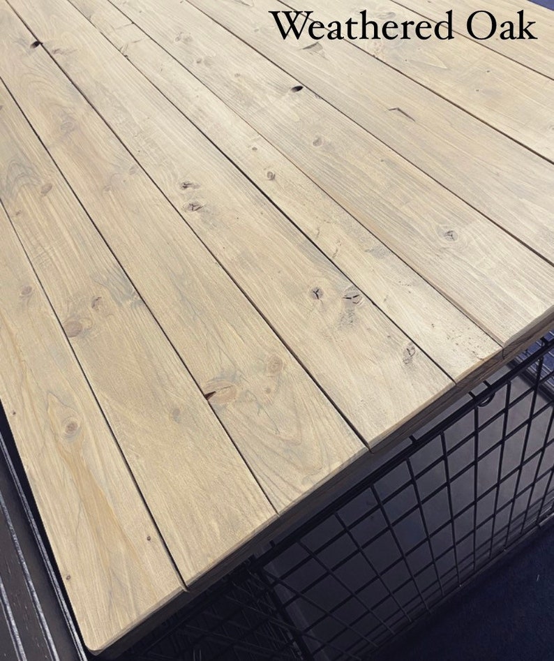 Dog Kennel Wood Table Top, Dog Kennel Cover, Farmhouse Dog Kennel Top, Dog Crate top, Crate Cover, Dog Kennel Furniture, Fast shipping, gift image 2