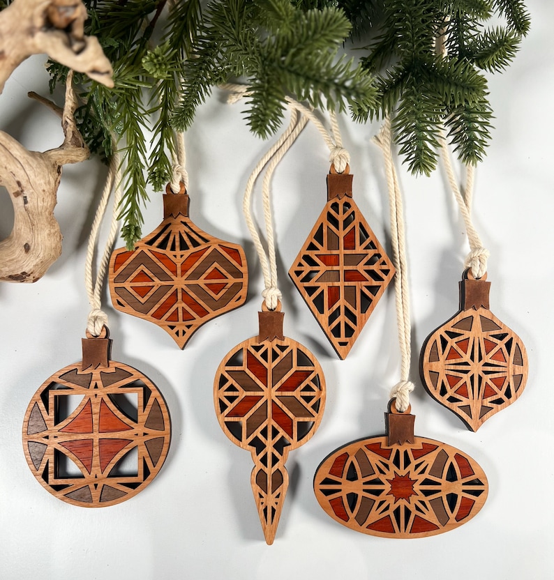 Set of 6 Customizable Ornament, Bulk Ornaments, Gifts for Christmas